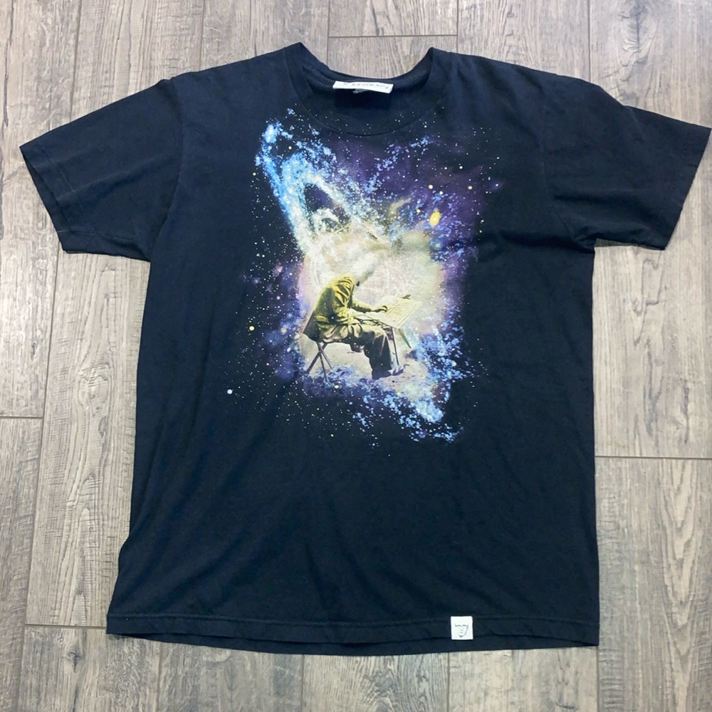 Imaginary Foundation T Shirt Mens L Short Sleeve Galaxy Space Graphic Carl Sagan